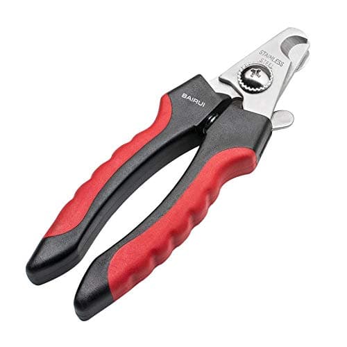 Image of BAIRUI Dog Nail Clippers and Heavy Duty Nail Clipper for Large Dogs,Professional Nail Trimmer for Dogs/Cats,Pet-Nail Trimmer with Safety Guard to Avoid Over-Cutting Nails Free Nail File (Red)