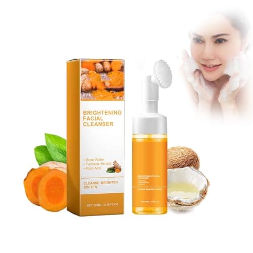 Image of Turmeric Facial Cleanser, Turmeric Kojic Acid Foaming Cleanser, Turmeric Facial Wash, Brightening Foaming Face Wash, Turmeric Foaming Cleanser For Cleansing & Exfoliating for All Skin Types (1)