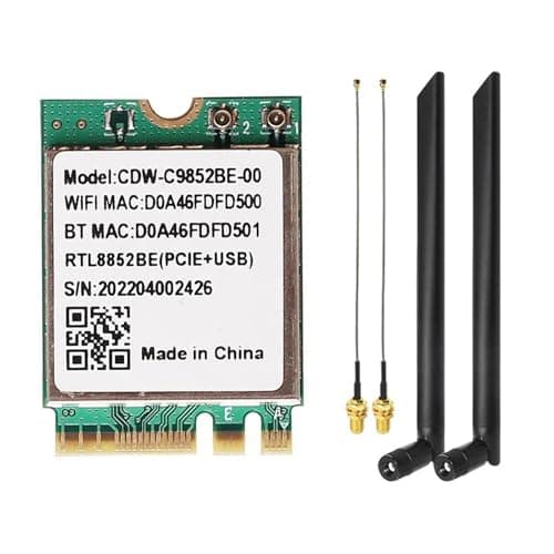 Image of youyeetoo WiFi 6 Module youyeetoo X1, CDW-C9852BE Realtek RTL8852BE NGFF M.2 2230 WiFi Card for 2.4G/5GHz WiFi BT5.0 (Antenna)