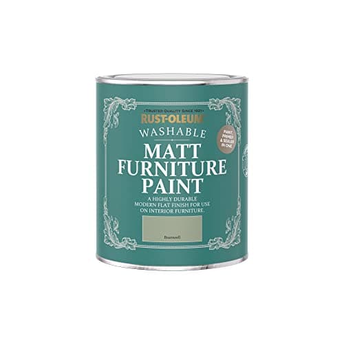 Image of Rust-Oleum Green Furniture & Skirting Board Paint in Matt Finish - Bramwell 750ml