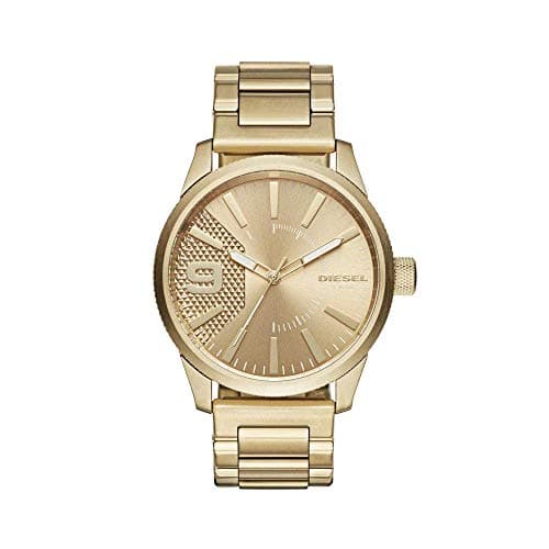 Image of Diesel Watch for Men Rasp, Three Hand Movement, 46 mm Gold Stainless Steel Case with a Stainless Steel Strap, DZ1761