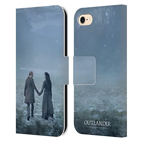 Image of Head Case Designs Officially Licensed Outlander Jamie And Claire Season 6 Key Art Leather Wallet Case Compatible With Apple iPhone 7/8 / SE 2020 & 2022
