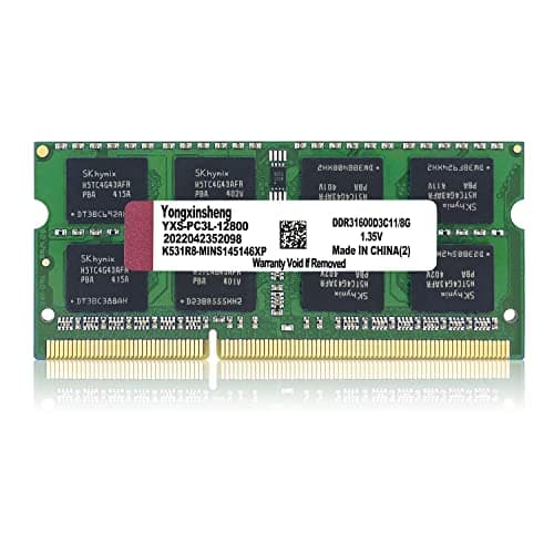 Image of DDR3 / DDR3L 8GB Laptop RAM 1600MHz PC3L/PC3-12800 SODIMM Non-ECC Unbuffered 1.35V/1.5V 2Rx8 Dual Rank 204 Pin CL11 Notebook Computer Memory Upgrade Module(Green)