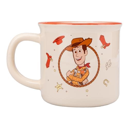 Image of Paladone Disney Pixar Toy Story Ceramic Mug, 350ml, Woody, Jessie and Bullseye Design, Dishwasher and Microwave Safe, Officially Licensed