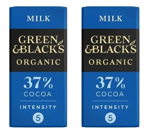 Image of 2 x Green and Black Organic Milk Chocolate Bar 90g - Richer and Creamier Taste