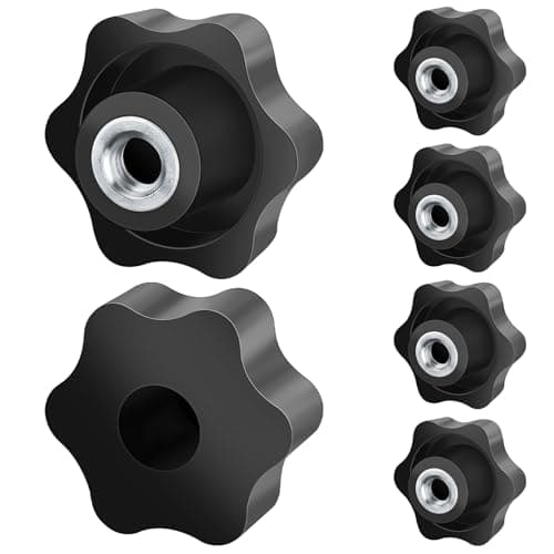 Image of Caianwin M10 Clamping Nuts 6Pcs Knob Grip Screw,Plastic Star Nuts For Machines And Systems, Furniture, Machine Tools, Fitness Equipment
