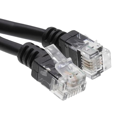 Image of kenable ADSL 2+ High Speed Broadband Modem Cable RJ11 to RJ11 Cat5e 1m Black