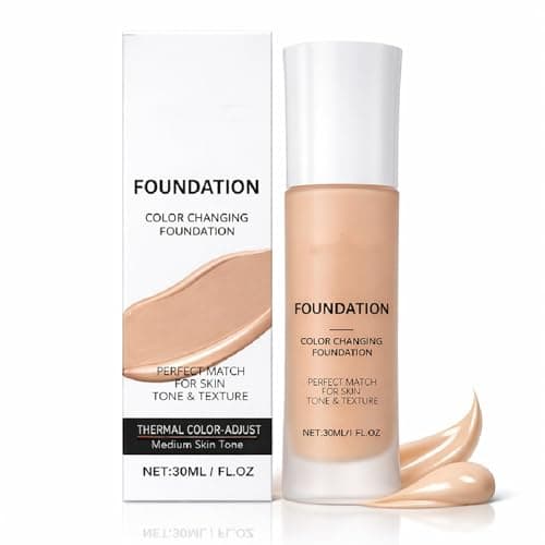 Image of Intelligent Color Changing Foundation for Mature Skin - Lightweight Buildable Color Correcting Foundation, Hydrating Liquid Foundation for Even Skin Tone, Medium Coverage, Long-Lasting Natural Finish