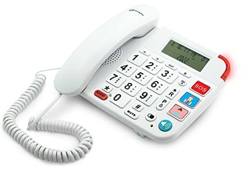 Image of Geemarc Dallas 20 - Loud Corded Home Telephone with Customisable Photo Memories, Loud Ringer, Large Buttons and Speakerphone for Seniors - Low to Medium Hearing Loss - Hearing Aid Compatible