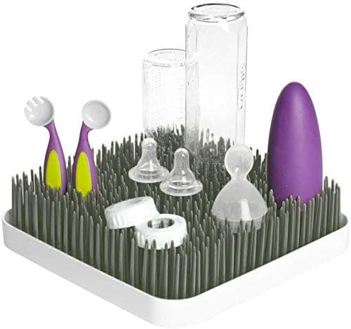 Image of morkka Large Baby Bottle Drying Rack Anti-Bacterial Large Grass for Kitchen Countertop (Grey)