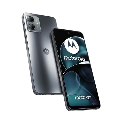 Image of Motorola Smartphones Moto g14 (6.5" Full HD+ display, 50MP camera system, Dolby Atmos® audio, Android 13, 4/128, 5000 mAh battery, Octa-core processor, dual SIM), steel grey (Renewed)
