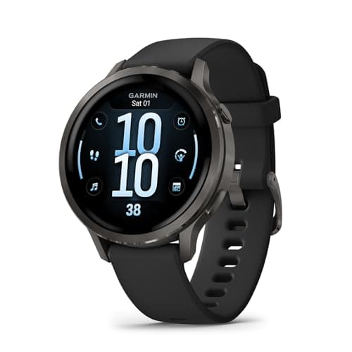 Image of Garmin Venu 4, 41mm GPS smartwatch, AMOLED touchscreen, 24/7 advanced health & fitness, 80+ sports apps, flashlight, ECG app, sleep tracking, fitness coach, up to 10 days battery life, Black