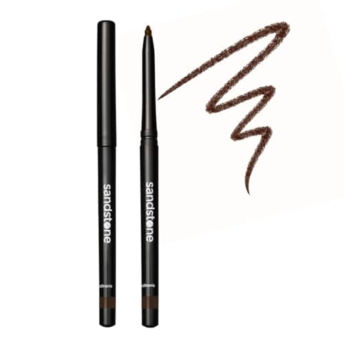 Image of Sandstone Scandinavia Waterproof Eyeliner Pencil - Long-Lasting Gel Eye Liner for Sensitive Eyes - Hypoallergenic & Smudge-Proof - Fragrance-Free, Vegan & Allergy Tested (Brown)
