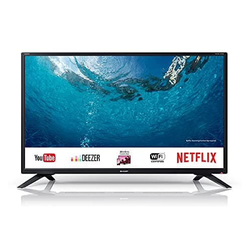 Image of SHARP 1T-C32BC2KH1FB 32 Inch 720p HD Ready LED Smart TV with Freeview Play, 3 x HDMI, Mini SCART, USB Media Player, Black