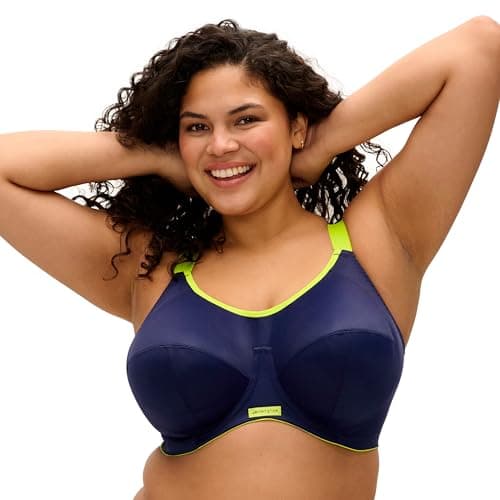 Image of Elomi womens Full Coverage Sport Sports Bra, blue, 34JJ