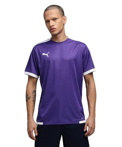 Image of PUMA Mens Teamliga Jersey Shirt, Prism Violet-puma White, L EU