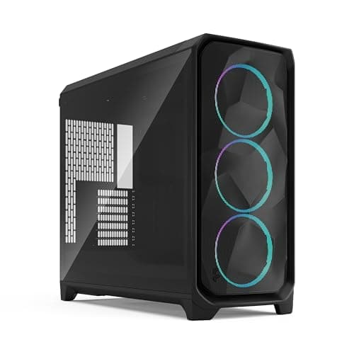 Image of Fractal Design Meshify 3 XL Black RGB Tempered Glass Light Tint - Mesh Front Panel - Three ARGB Momentum 14 Gen 2 Fans Included - Spacious Interior - GPU up to 512mm - E-ATX/ATX/mATX Support