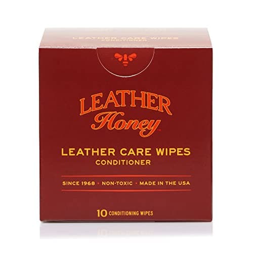 Image of Leather Honey Leather Conditioner Wipes: Restore Leather On-The-Go. Protect & Condition Leather Couches, Car Seats, Purses, Shoes, Bags & Tack. Safe for Any Color. 10 Non-Toxic, Ready-to-Use Wipes