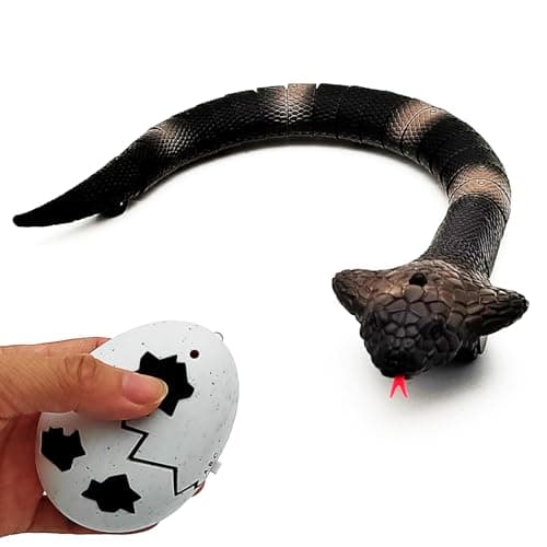 Image of Escomdp Upgrade RC Snake Toy Infrared Remote Control Cobra Realistic Animal Car Vehicle Prank Scary Toys for Pets Cat Dog Kids Birthday