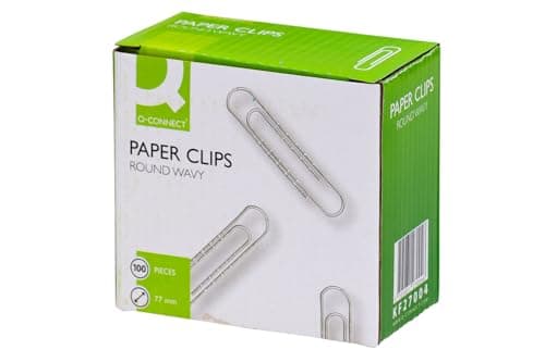 Image of Q-Connect 77mm Round Wavy Paperclip (Pack of 100)