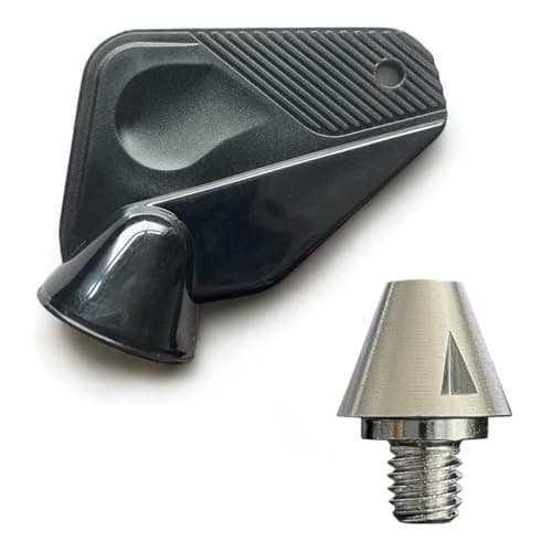 Image of Stud replacement tool for 6mm Adidas studs. Durable stud key with metal teeth compatible with Adidas Football & Rugby Boots inc Predator F50. M6 stud removal (Stud tool + 11mm conical stud, silver)