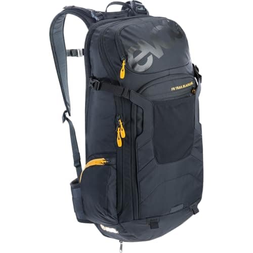 Image of EVOC FR TRAIL BLACKLINE 20L Back protector, cycling backpack for bike tours & trails (Size XL, LITESHIELD back protector TÜV/GS certified, ergonomic LITESHIELD SYSTEM AIR), Black