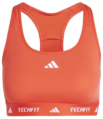 Image of adidas Women's Powerreact Training Medum Support Techfit Bra, XXS B Bright Red