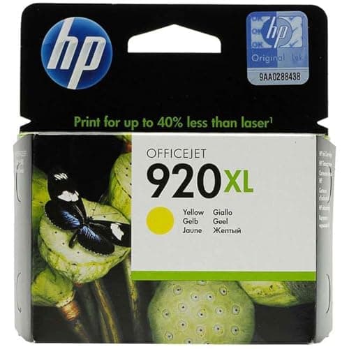 Image of HP 920XL High Yield Yellow Original Ink Cartridge Page Yield 700 (P/N CD974AE)