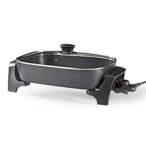 Image of Ex-Pro 7L Non Stick Electric Skillet Frying Pan Cooker, 40cm XXL Multi Function with Cool Touch Handles and Thick Cast Aluminium Body, 2200W