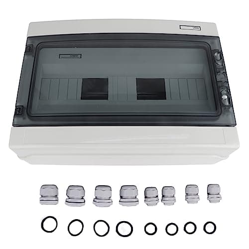 Image of SGHA 18 - Way Outdoor Power Distribution Box, IP65 Circuit Breaker Box with Transparent Cover, DIN Rail Mount for MCB, Indoor and Outdoor Electrical Use