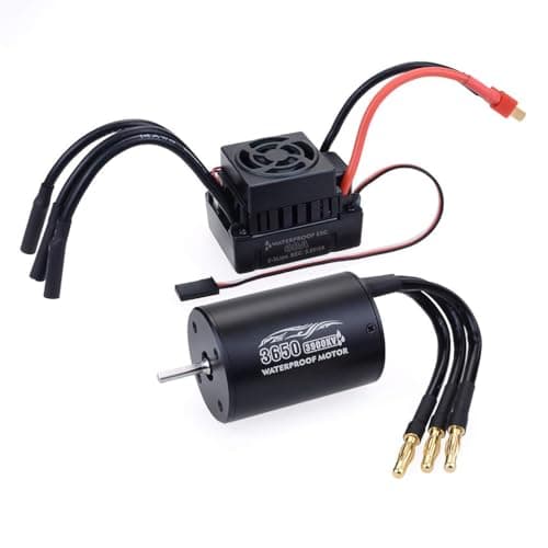 Image of Fasizi Waterproof 3650 3900KV Brushless Motor with 60A ESC for 1/10 RC Car & Truck – High-Speed Power System