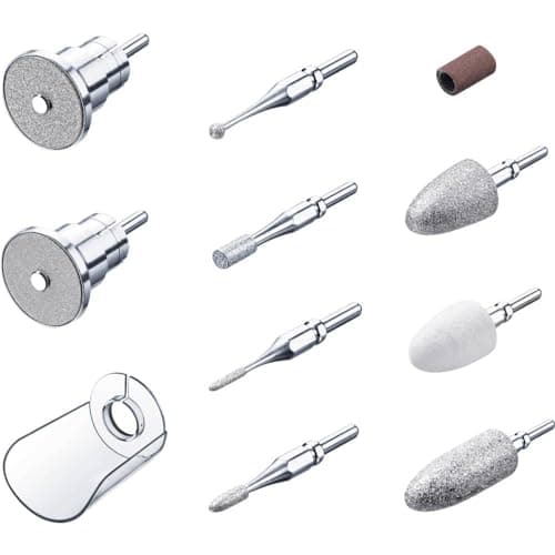 Image of Beurer Manicure Pedicure Replacement 36109X7214 9-piece Set with Sapphire & Felt Attachments for MP62