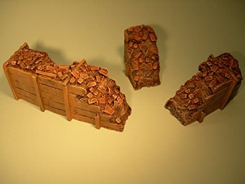 Image of 1/35 Scale - Earthen Barricade (3 pce set) WW2 Berlin street defence