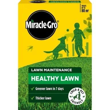 Image of Miracle-Gro Healthy Lawn Natural Lawn Food 80m² / 140m² Coverage | Feeds Grass for Up to 3 Months | Strengthens Roots & Enhances Greening | Child & Pet Friendly Once Dry (80m2)