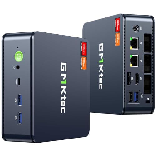 Image of GMKtec M6 Ultra Gaming Mini PC Zen 4 Ryzen 5 7640HS (Upgraded 6600H/ 6800H/U), 32GB RAM DDR5 1TB SSD Dual NIC LAN 2.5GbE Desktop Computers Office Home/Triple 4K Display/WiFi 6/USB4/BT 5.2/DP/HDMI 2.0