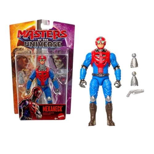 Image of Masters of the Universe 2026 Movie Mekaneck 5.5 Inch Action Figure, Heroic Human Periscope Toy, Content Inspired 14 Movable Joints & Blaster, JKH94