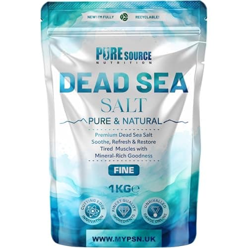 Image of PSN Dead Sea Salt Fine 1Kg – Pure Natural Mineral-Rich Bath Salt for Relaxation, Foot Soaks, Stress Relief & Muscle Recovery – Premium Spa-Grade Salt (Pack of 1)