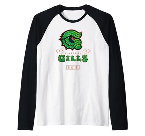 Image of Universal Monsters Creature From The Black Lagoon Gills Raglan Baseball Tee