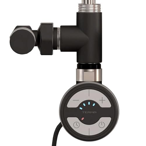 Image of terma MOA Black Thermostatic Electric Element for Heated Towel Rail Radiator, Standard and Dual Fuel, ALL WATTS (200 Watts)