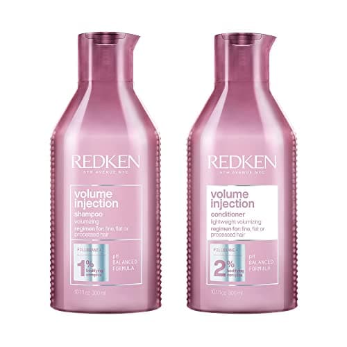 Image of REDKEN Volume Injection, Shampoo and Conditioner Set, For Flat/Fine Hair, Citric Acid, Adds Lift & Volume, 300 ml
