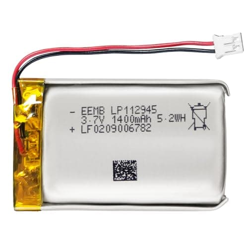Image of EEMB 3.7V Lipo Battery 1400mAh 112945 Lithium Polymer ion Battery Rechargeable Lithium ion Polymer Battery with JST Connector Make Sure Device Polarity Matches with Battery Before Purchase!