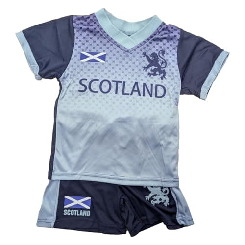 Image of Manav Baby Godfrey Scotland Football Suit Football Kits Activewear Soccer Jersey, Boys Training Shirts Shorts Gift for Fans