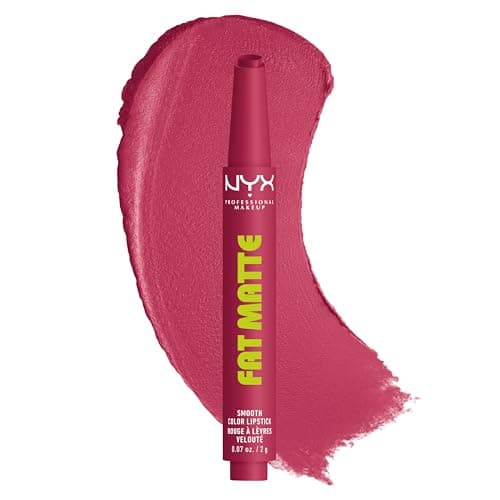 Image of NYX Professional Makeup Fat Matte Smooth Color Lipstick, Creamy Feel, Lip-Smoothing Finish, Shade: 12 Blush Blanket