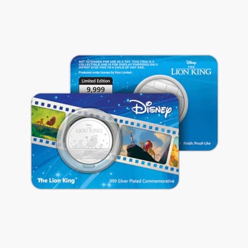 Image of FANTASY CLUB Special Edition Lion King Collectible Coins 32mm - Tribute to a Disney Classic - Limited & Numbered Edition (9,999 pieces)
