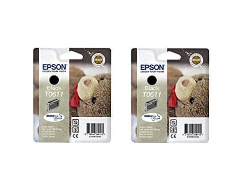 Image of Epson T061140 Original Ink Cartridges, Black (Twin Pack), Genuine