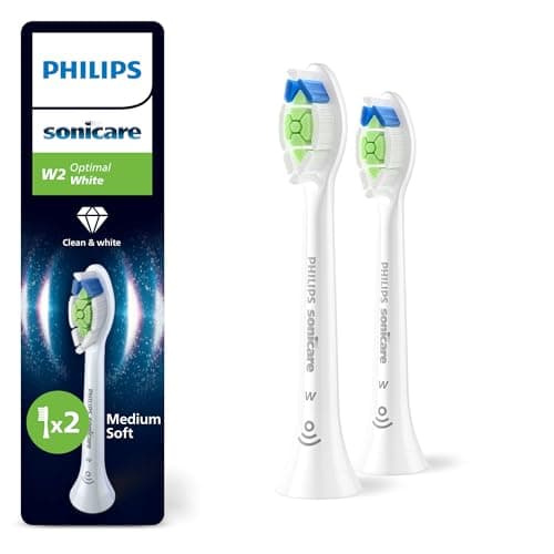 Image of Philips Sonicare W2 Optimal White, Genuine Replacement Toothbrush Heads, White, 2 Pack, HX6062/87