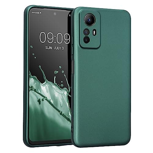 Image of kwmobile Case for Xiaomi Redmi Note 12S Case - Soft TPU Back Phone Cover - with Metallic Look - Metallic Teal