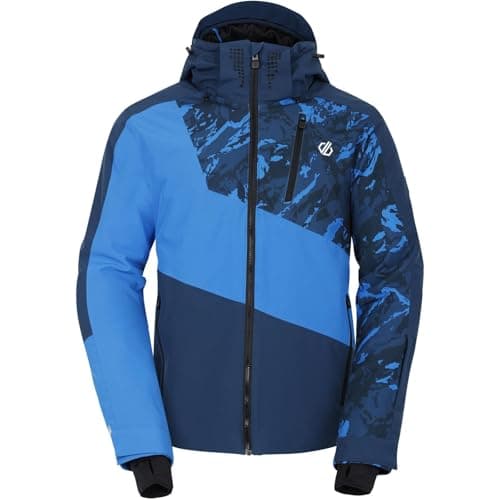 Image of Dare 2b Mens Baseplate Ii Ski Jacket, Moonlight Denim/Athletic Blue Mountain Print, XXL EU
