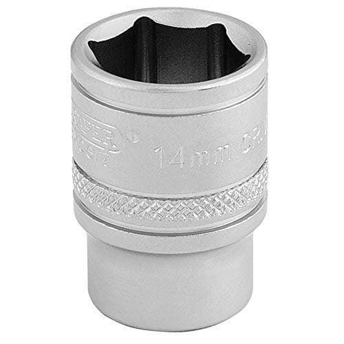 Image of Draper 16540 3/8-Inch Square Drive 6 Point Metric Socket, 14mm Size, Blue