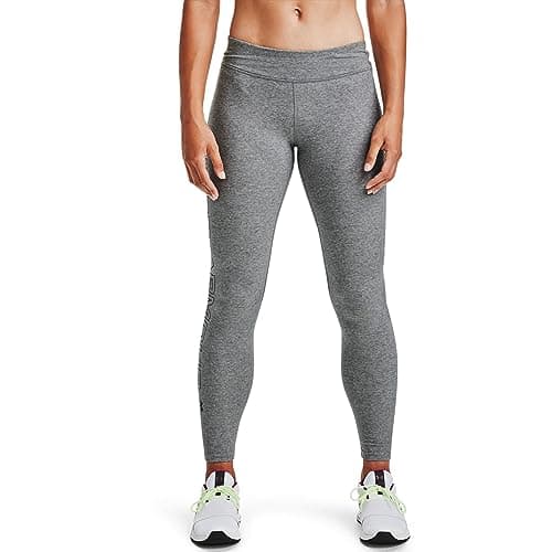 Image of Under Armour Womens Favourite Wordmark Leggings Carbon Heather M